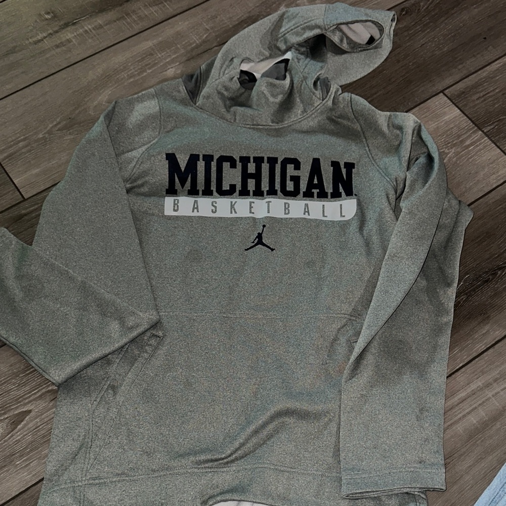 Jordan Michigan Basketball Hoodie in Gray